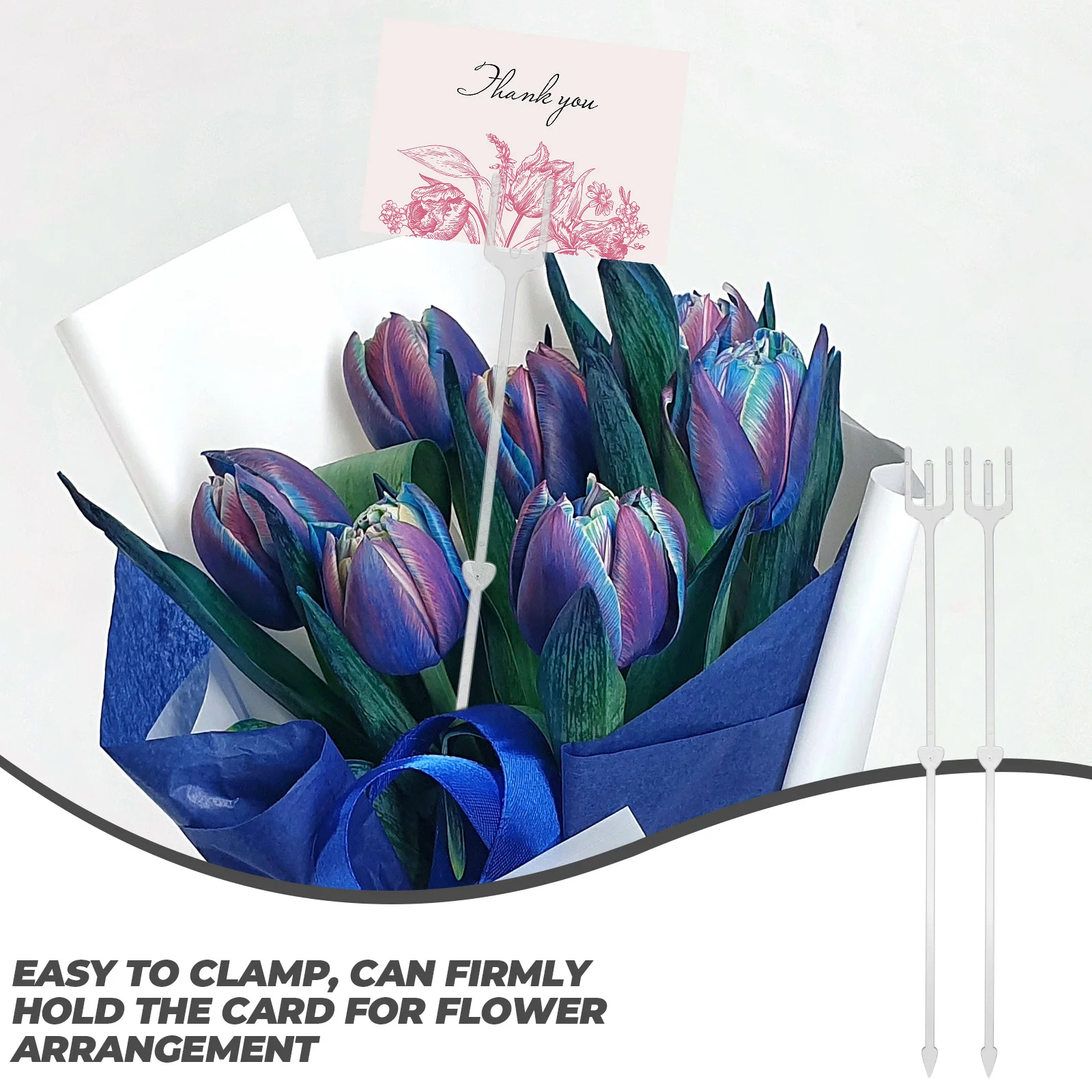 

Flower Arrangement Card Holder Bouquet Accessories Supplies Wrapping Floral Gift Holders Picks Clip