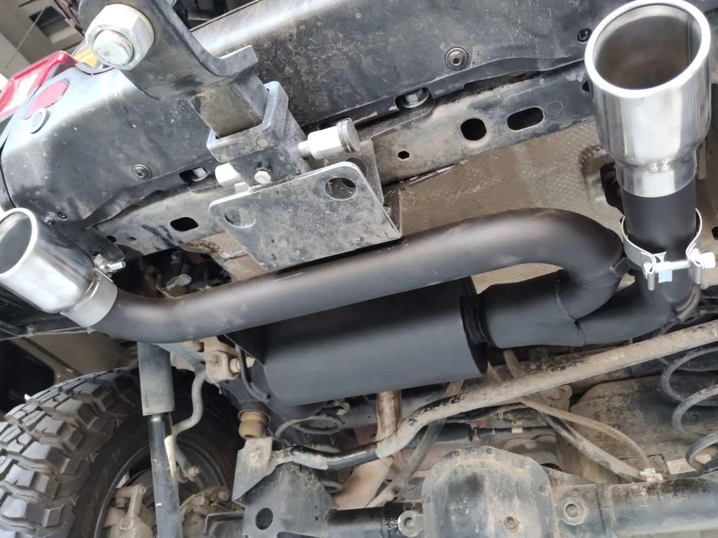 Stainless Steel Black Car Exhaust Pipe for for wrangler JL 2018+
