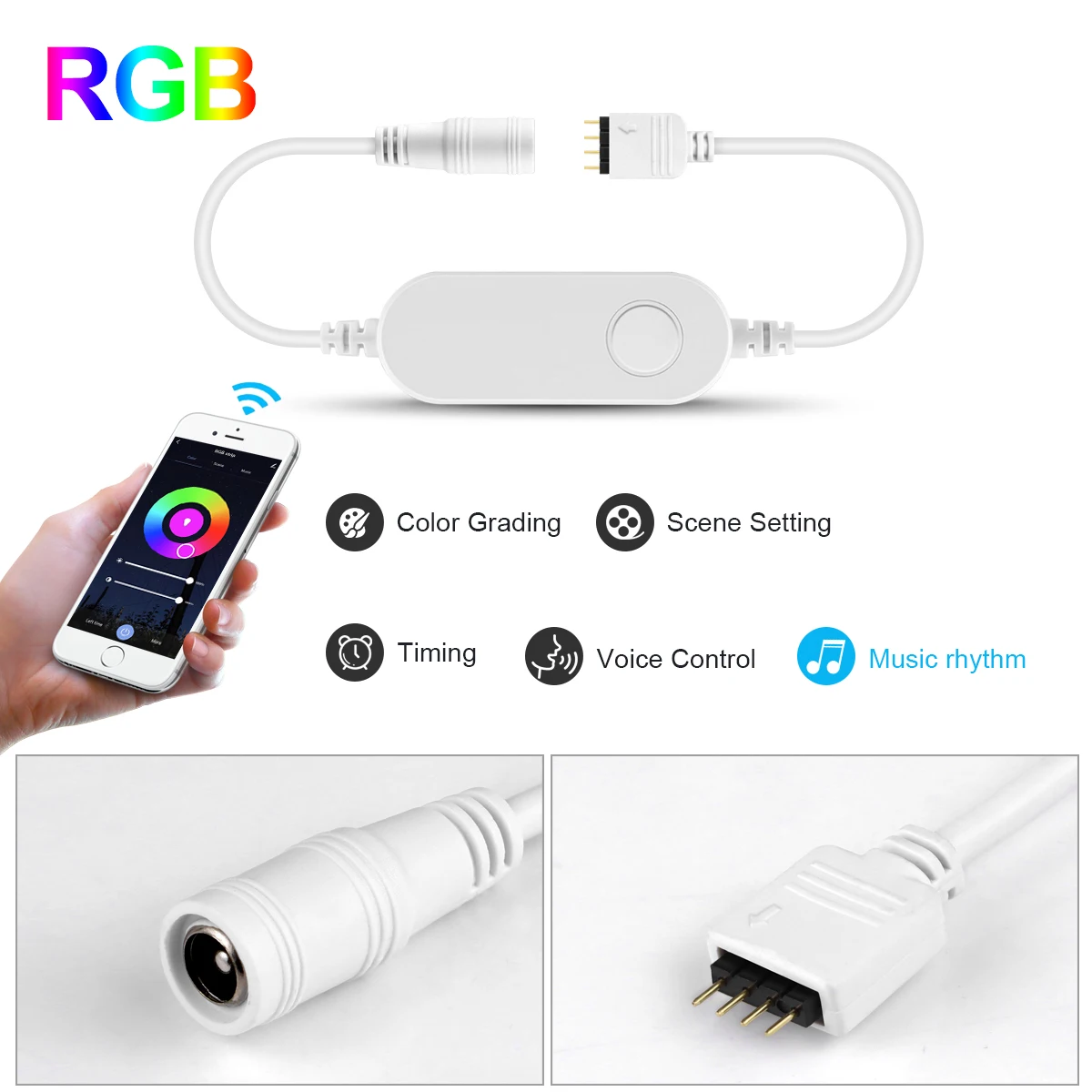 Tuya الذكية LED تحكم واي فاي RGB/لون واحد شرائط مصباح تحكم لاسلكي عن بعد ل 12 فولت 24 فولت Led الشريط شريط إضاءة النيون