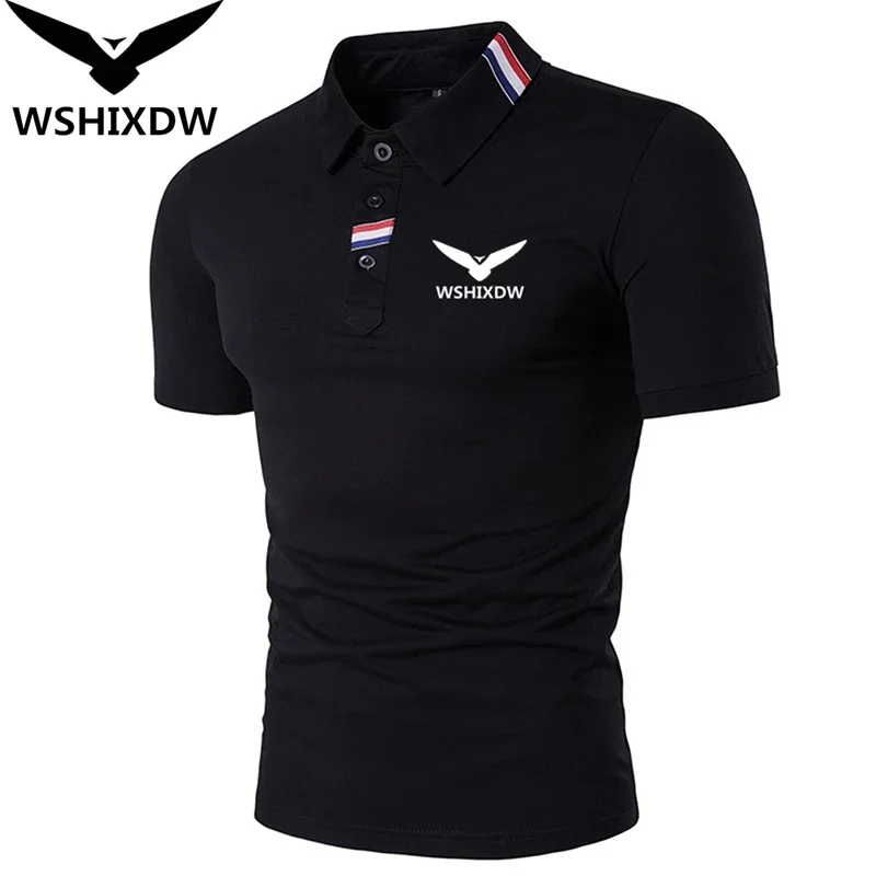 WSHIXDW 2022 Men\'s New Fashion Short Sleeve POLO Shirt Breathable Lapel T-Shirt