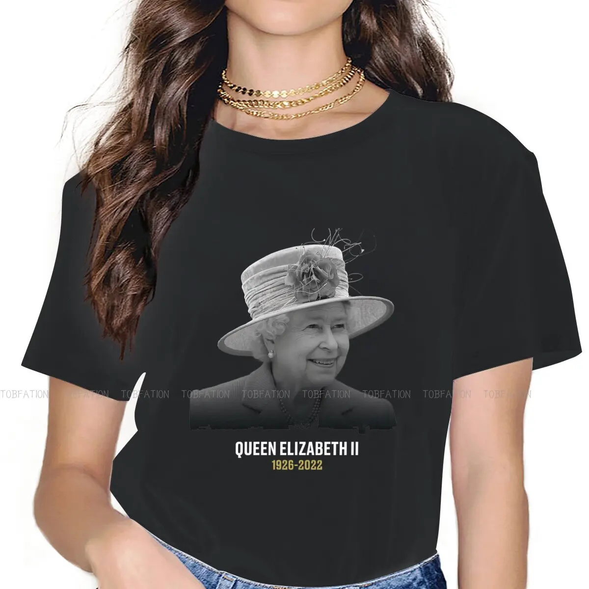 Rip Classic Women's TShirt Elizabeth II Girls Graphic Tops O-neck Female T Shirt 4XL Humor Fashion Gift