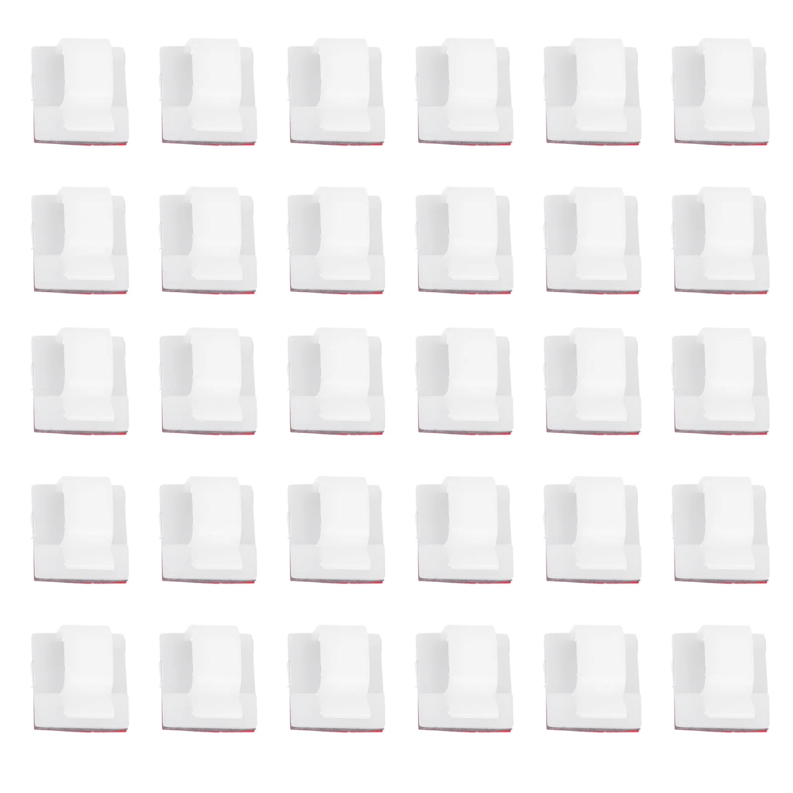 

120 Cable Clips Adhesive Back Wire ganizers Plastic Storage White Small Openings Durable House Office Garage Use Cord Holders