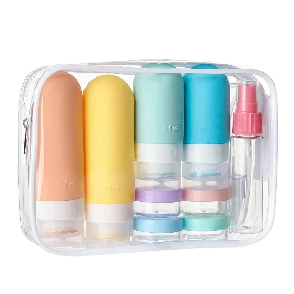

17Pcs Refillable Travel Bottle Set Silicone Lightweight Perfume Split Bottle Leak-Proof Convenient Shampoo Container