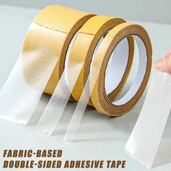 5/10m Double-sided Cloth-based Tape High Adhesive Heavy Duty Translucent Mesh Waterproof Traceless Carpet Adhesive Tape