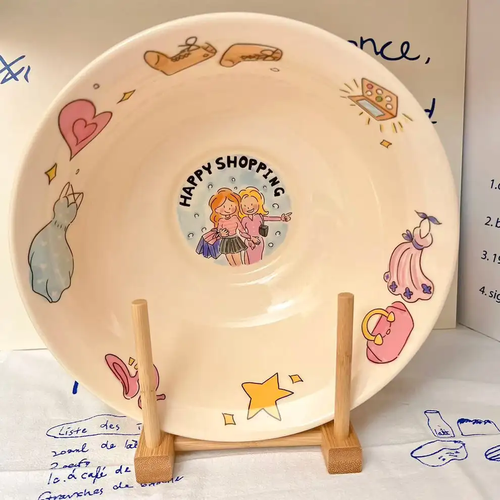 Happy Girl Extra-Large Ceramic Soup Bowl – 1900ML Capacity