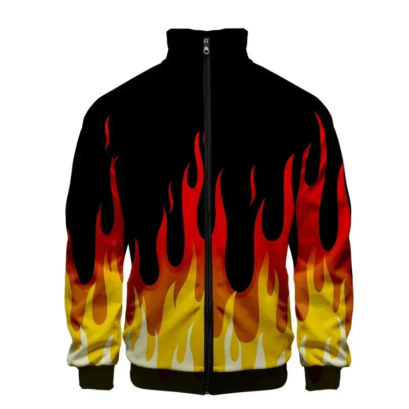 

Coats Red and Yellow Flame Hoodie Men Women Long Sleeve Cosplay Men Jacket Sweatshirtsaa