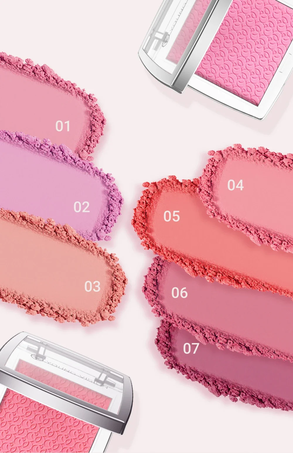 Palette de blush mat velouté texture ultra fine pour le teint_voghion.com