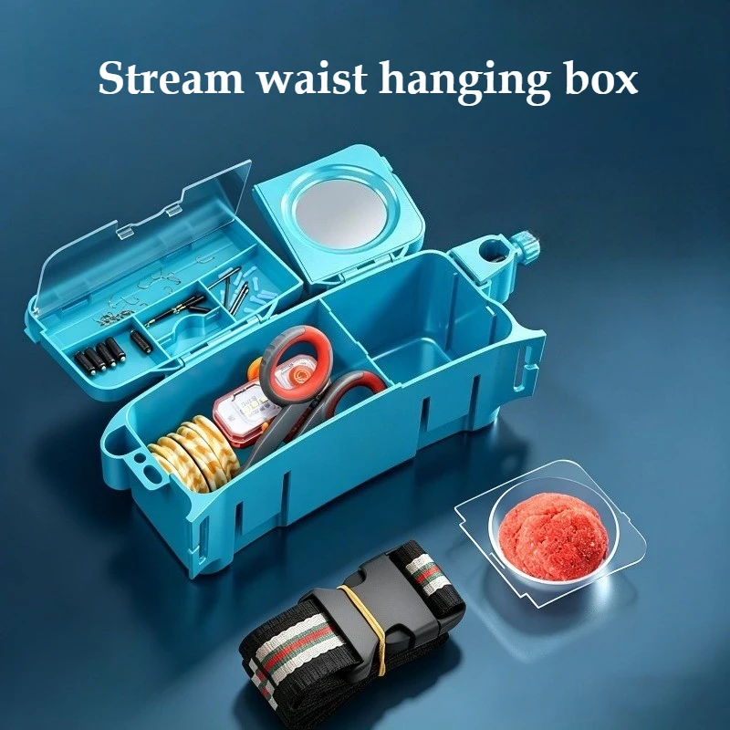 High Strength Magnetic Bait Tray Fishing Waist Bag Large Capacity Tackle Box Belt Pouch Stream Wading Accessories Carp Bass Gear