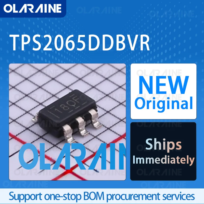 

10/50/100Pcs TPS2065DDBVR SOT-23-5 original ic chip Power Switch IC-Power Distribution RoHS 1 Output Output current 1 A 135mOhms