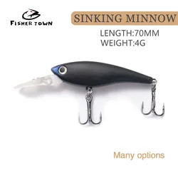 Lure  Long Tongue Bait slow sinking Submerged Mino 4g 70mm  Mackerel Perch Mackerel Swallow Bait Bionic Fake Bait Fishing Lure