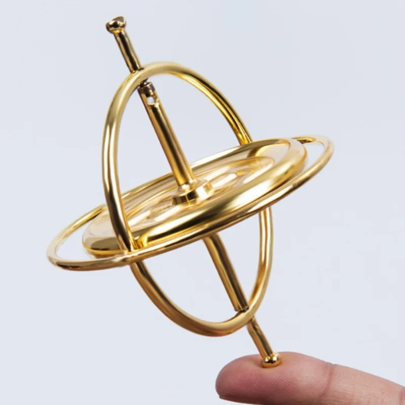 Metal Self-balancing Finger Gyroscope Toys Anti-gravity Metal Gyro Adults Kids Decompression Stress Relief Spinning Toys for Kid