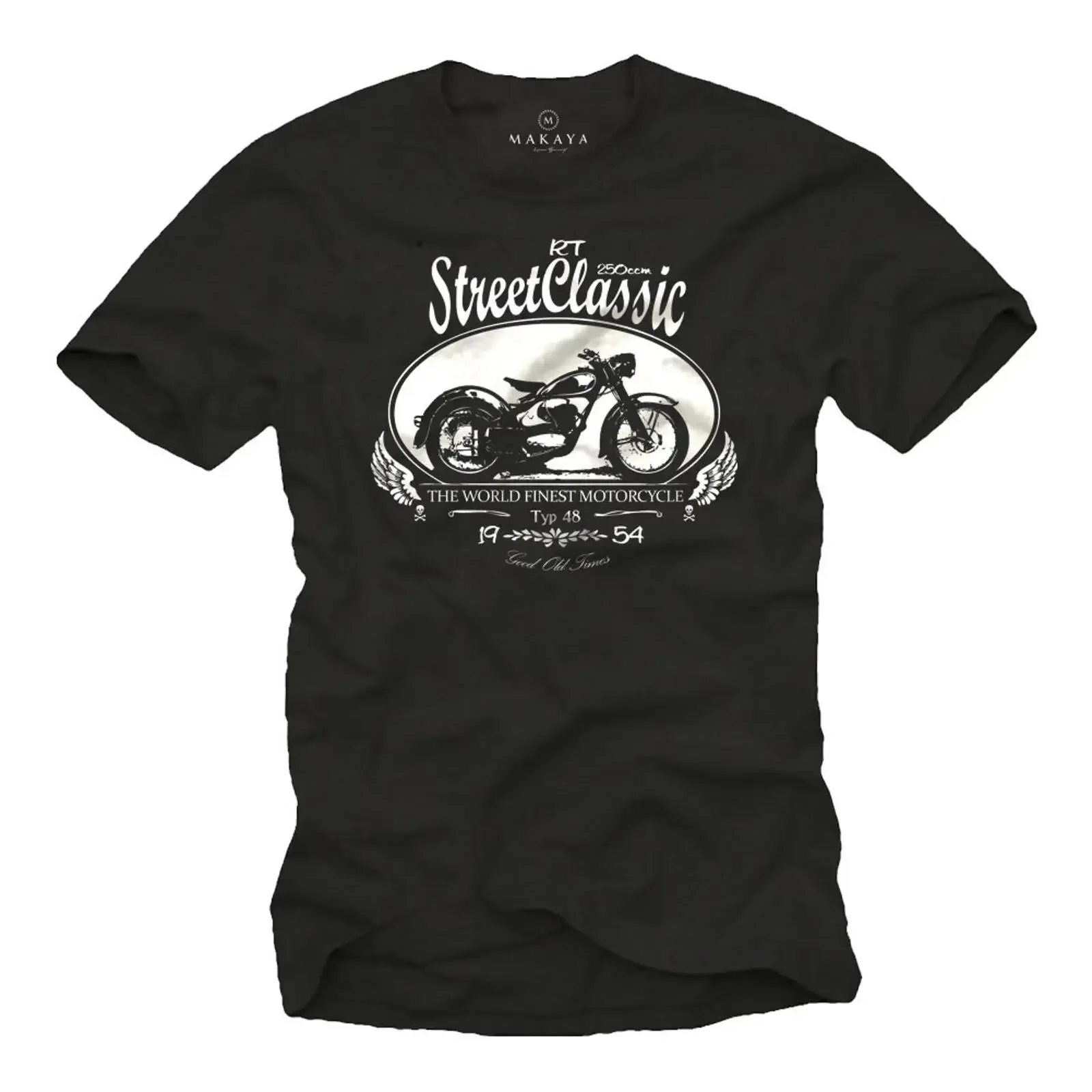 Camiseta de moto para hombre DKW RT 250 Oldtimer, color negro, talla S, XXXL, vintage, lavada, ropa de diseñador suave, ropa de calle unisex