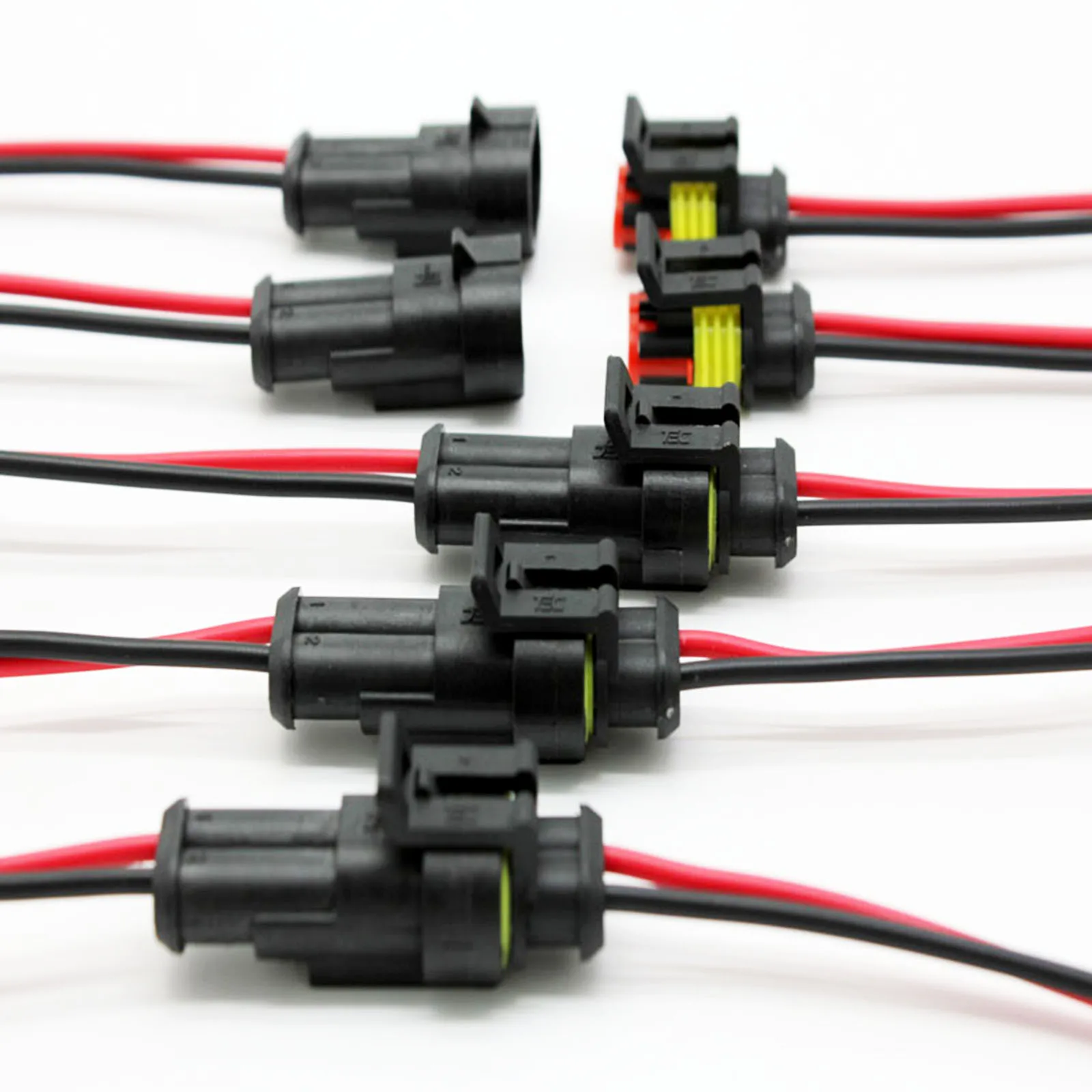 10 unidades/5 conjuntos de conectores elétricos automotivos masculinos e femininos à prova d'água plugue de 2 pinos com fio para carro motocicleta scooter marinho