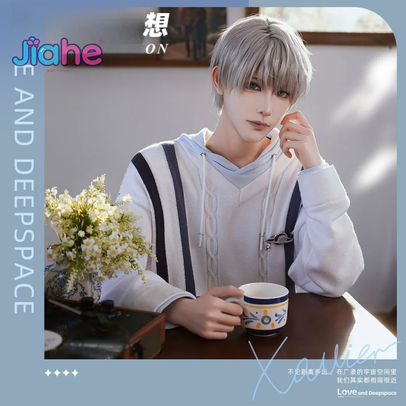 

Love and Deepspace Game Xavier Cosplay Costume Halloween party casual sweater jacket wig accessory set men women fashion uniform