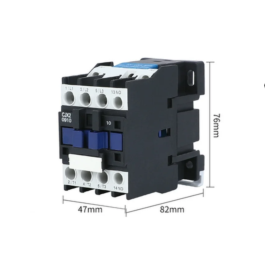 CJX2-0910 AC Contactor 9A 1NO Electric Power Contactor Coil Voltage 380V 220V 110V 36V 24V LC1D 09 Din Rail Mounting