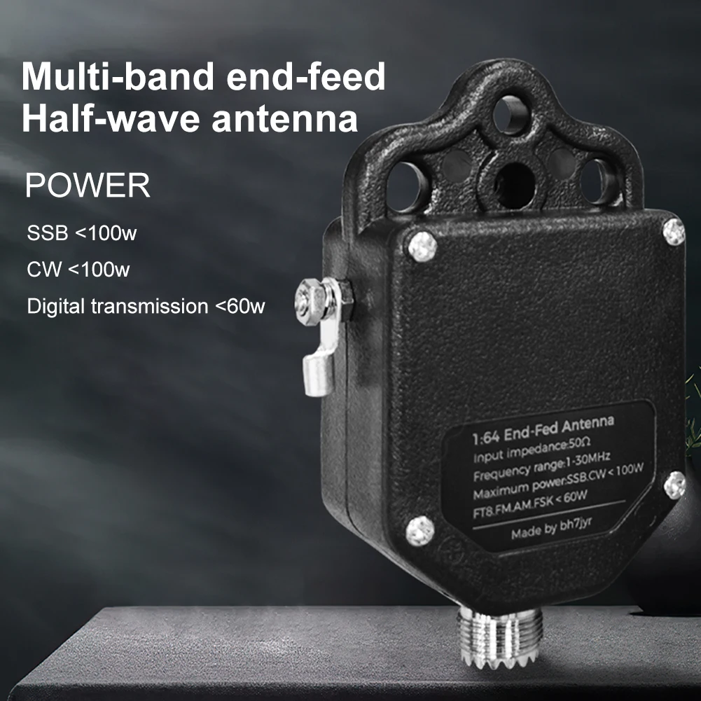 ﻿ 1:64 Balun End Fed هوائي 4-Band 8-Band نصف موجة هوائي الراديو 1 ميجا هرتز إلى 30 ميجا هرتز 100 واط الطاقة الخارجية أداة السلطة عالية الجودة جزء