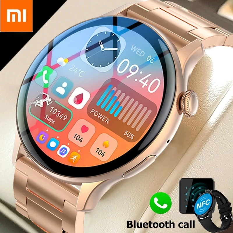 

2025 Новые настоящие AMOLED HD умные часы Xiaomi, женские часы для мониторинга здоровья, AI Voice, Bluetooth-вызов, умные часы