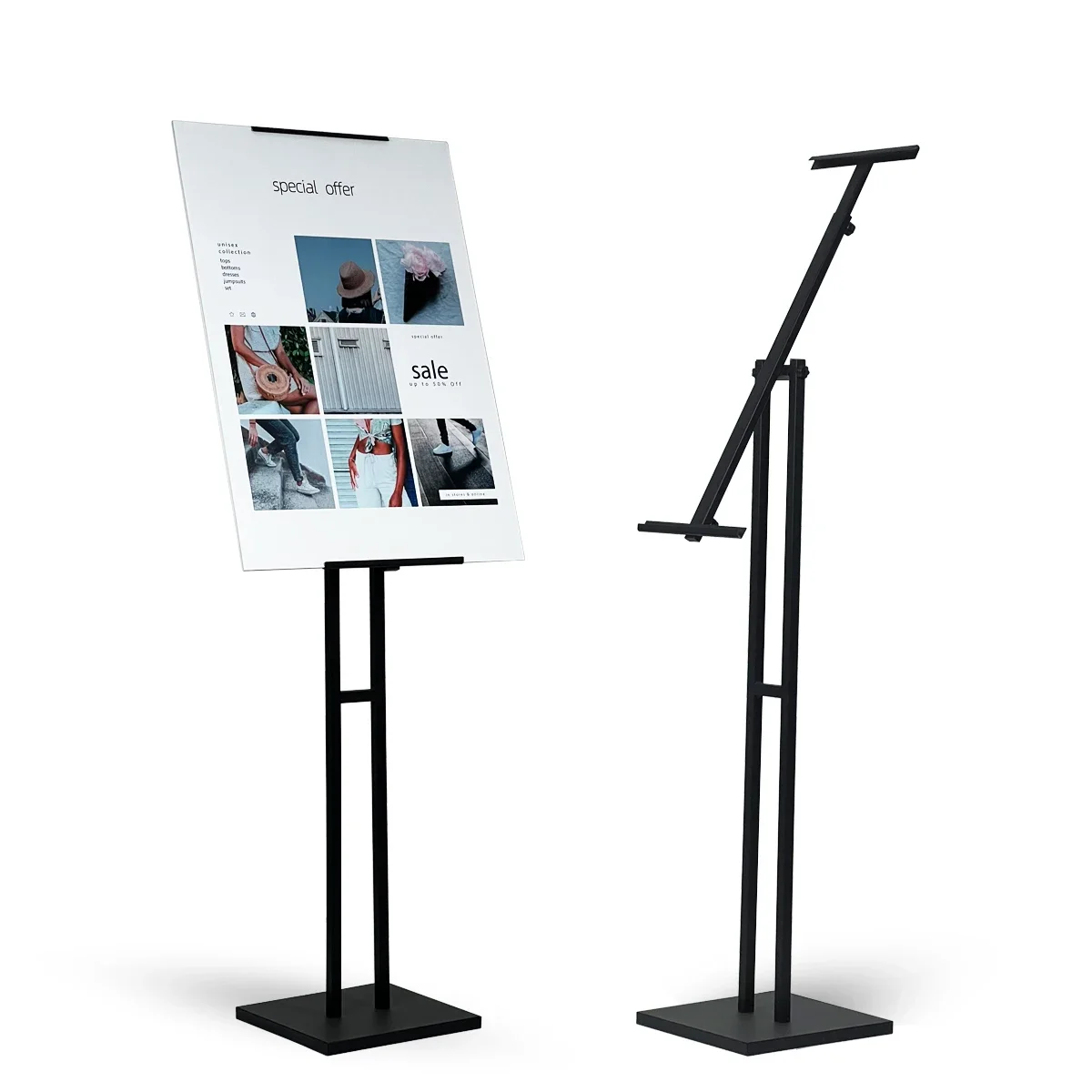 

Kt Board Vertical Floor-standing Display Stand Poster Advertising Retractable Bracket Wedding Road Guide Arch Display Stand