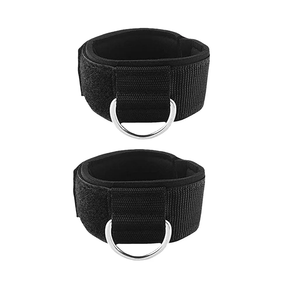 

2pcs Durable D Shape Buckle Ankle Strap Brace Adjustable Professional Ankle Cuffs Straps Lightweight Wrist Straps Gym
