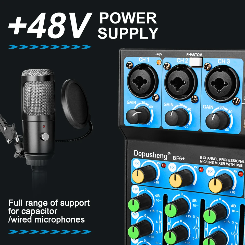 Depusheng MINI MIXER 6チャンネル S3b6b4b66dba74b9aae776d7a7ddf9