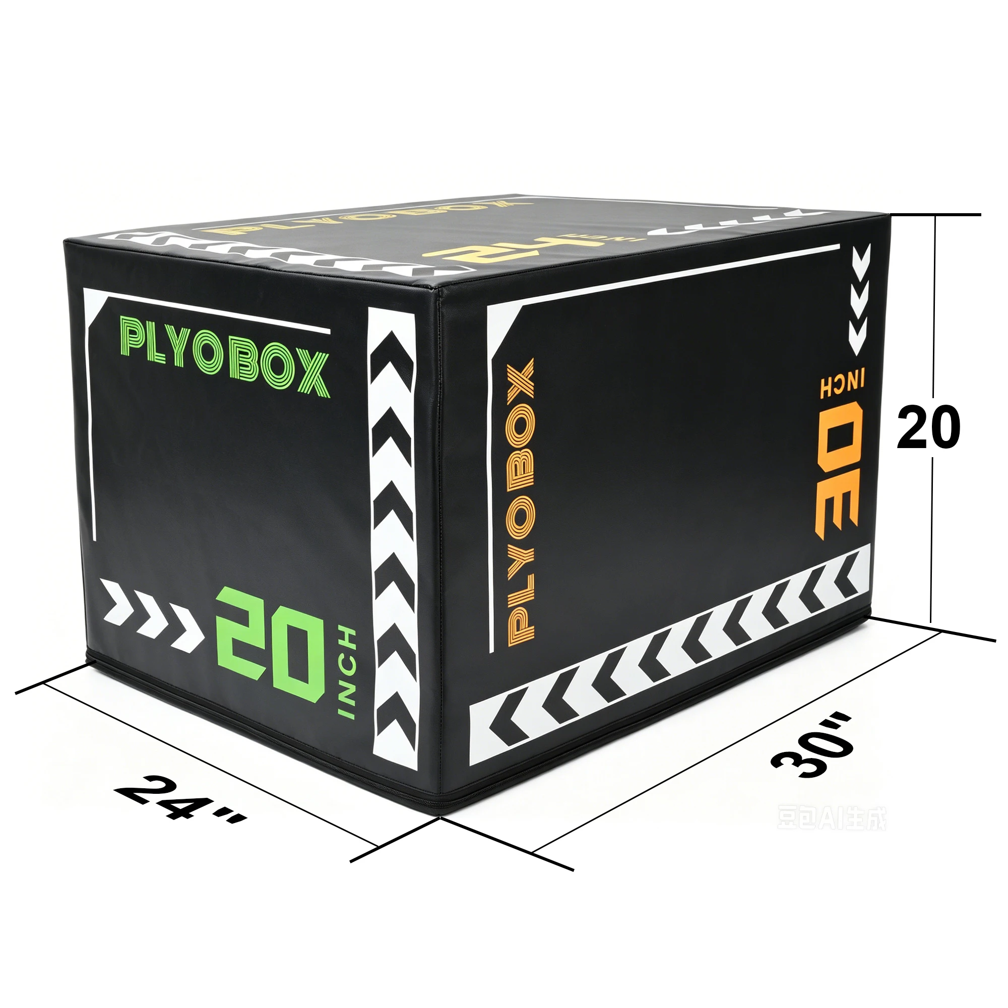 3-in-1 Plyometric Jump Box, 20/24/30