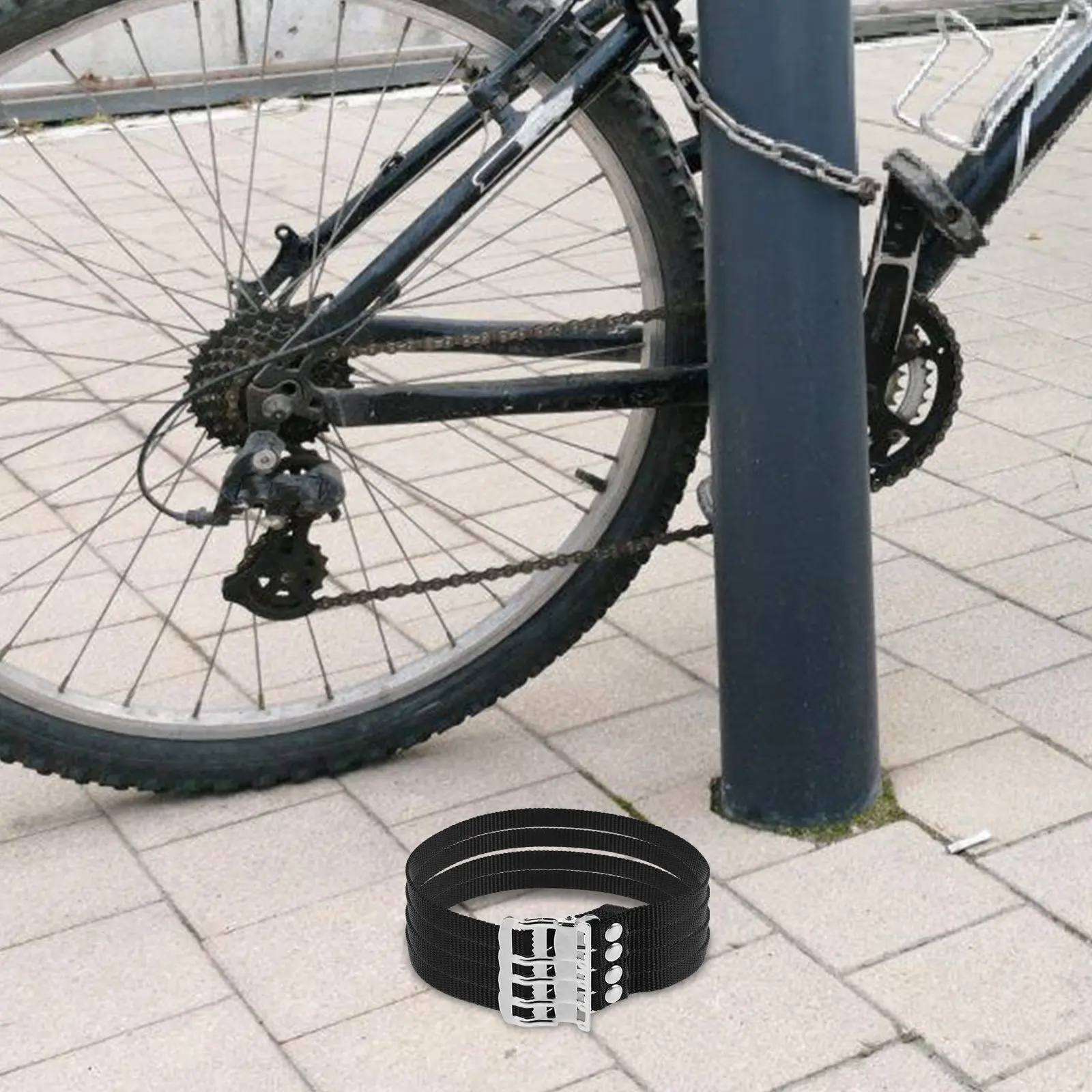 

6 шт. нейлоновых ремней для велосипедных педалей с алюминиевой пряжкой, противоскользящие, удобные, подходят для тренировок в спортзале и на велотренажере