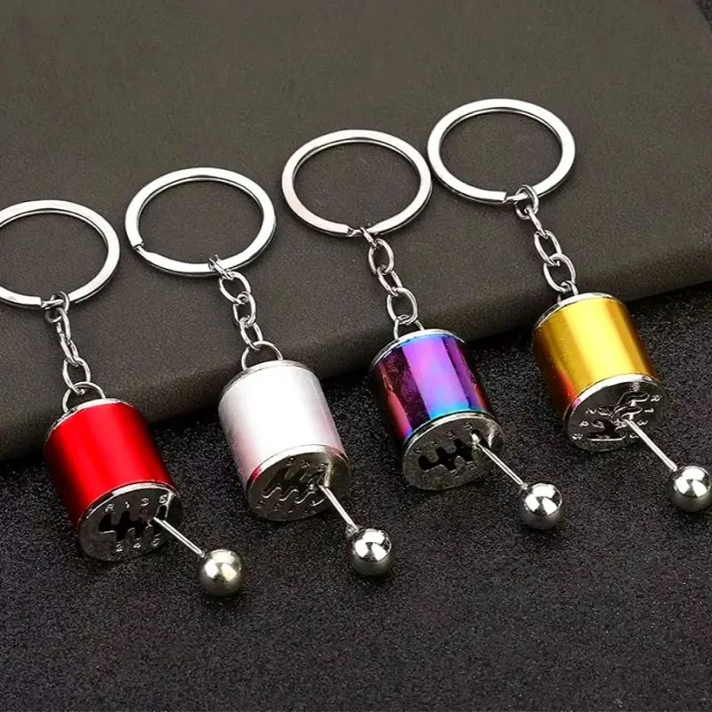 Creative Metal Gear Shift Keychain Manual Transmission Pendant for Car Enthusiast Auto Lover Gift Personalize Keyring Accessorie