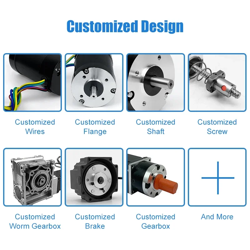 310VDC High Torque 8N.m Bldc Motors 1.5KW Square Brushless Dc Motor