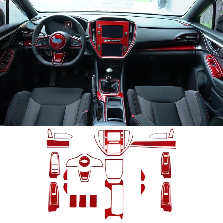 

Для Subaru WRX 2022, комплект внутренних декоративных аксессуаров, накладка из углеродного волокна, аксессуары для салона автомобиля