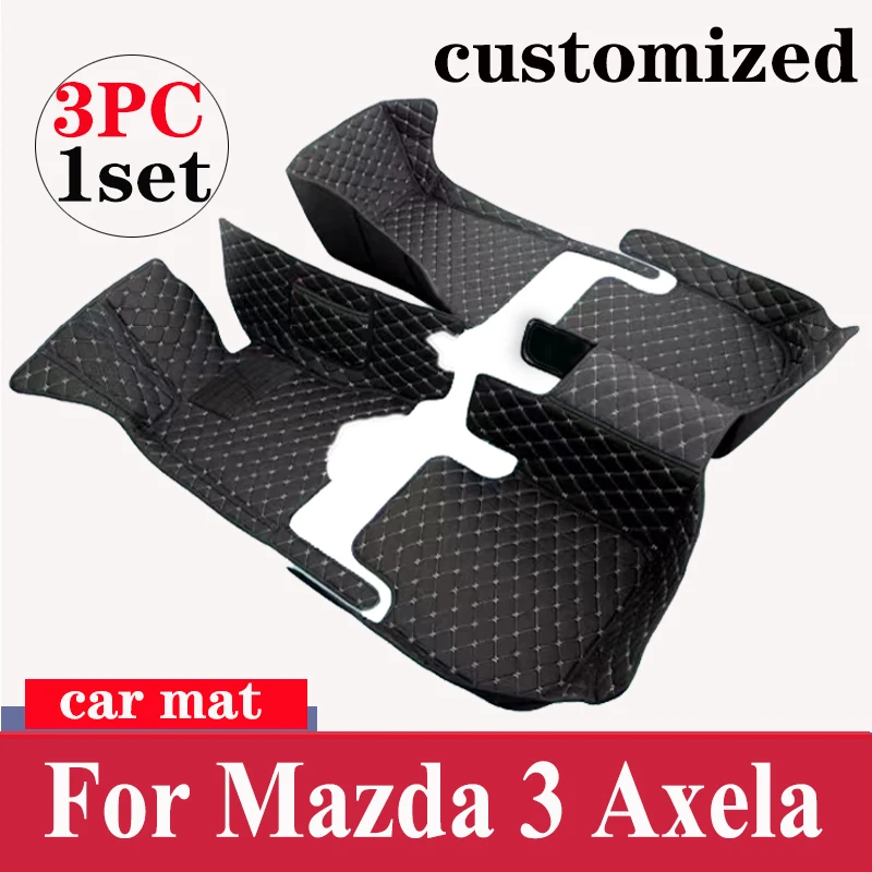 

LHD For Mazda 3 Axela 2019 2018 2017 2016 2015 2014 Car Floor Mats Carpets Decoration Covers Auto Waterproof Leather Foot Pads