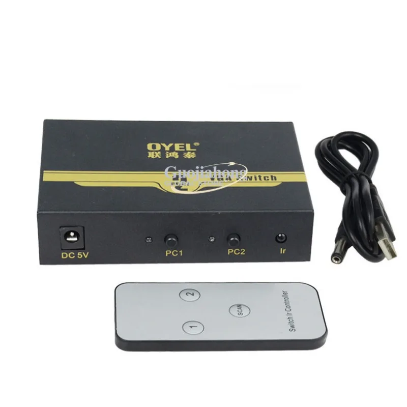 Remote control VGA switcher 2 in and 1 out,  ing computer video   one in, two in and one 500mhz button