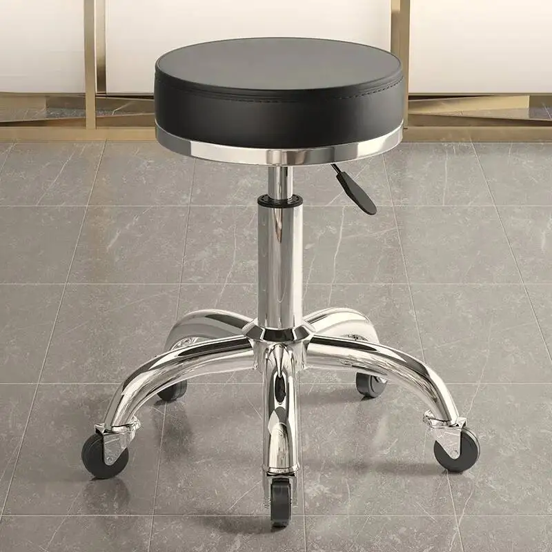 Aesthetic Professional Chair Chairs For Hairdressing Salon Spa Pedicure Cover Leather Hydraulic Barber Pump Sofa Black Gold Pink