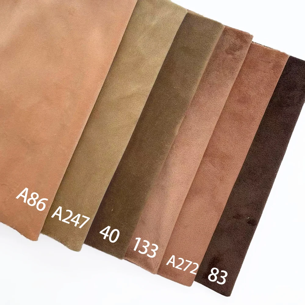 

New 1mm Mink Brown Plush Sewn Doll Hair 150x50cm Polyester Environmentally Friendly Cotton Doll Skin Tone Fabric Non Elastic