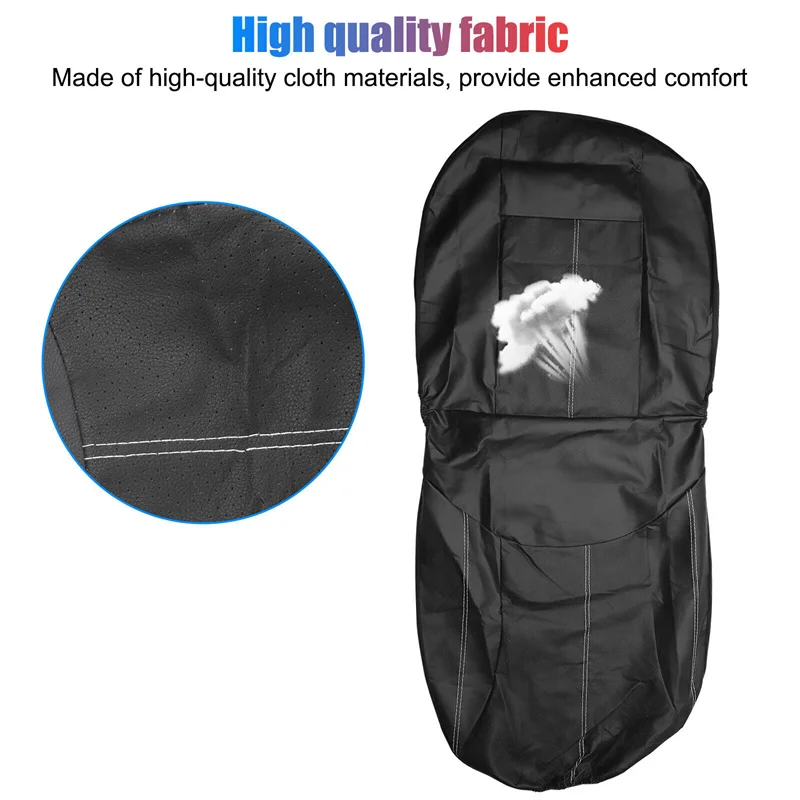 Ensemble de housses de siège de voiture en cuir PU respirant, coussin de véhicule, couverture complète pour voiture, coussin de protection complet, convient à 5 places