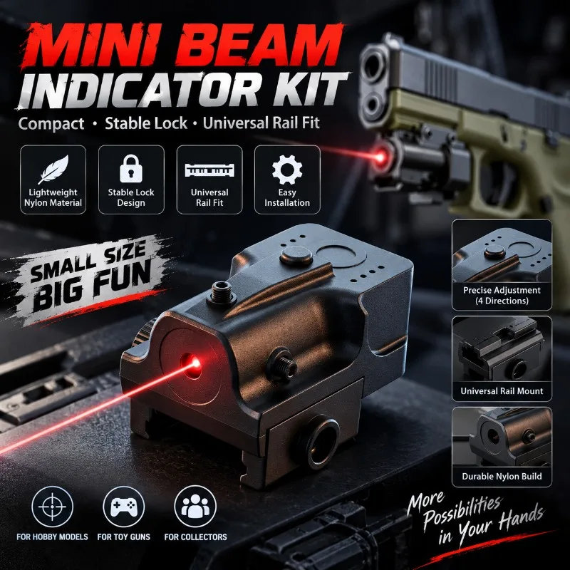 DIY Hobby Ornament Beam Indicator Kit, Secure Lock‑in Fit for Common Rail, Nylon Construction