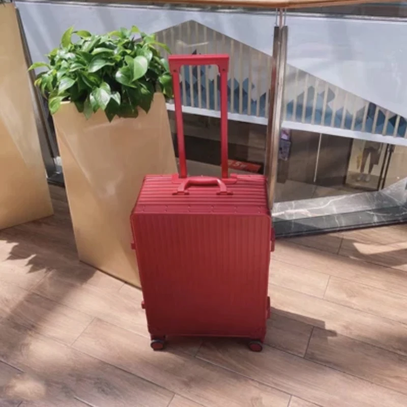 New Fashion Brand Rolling Luggage 20/22/24/26/28/30 inch mute wheel boarding password suitcase aluminum frame trolley luggage