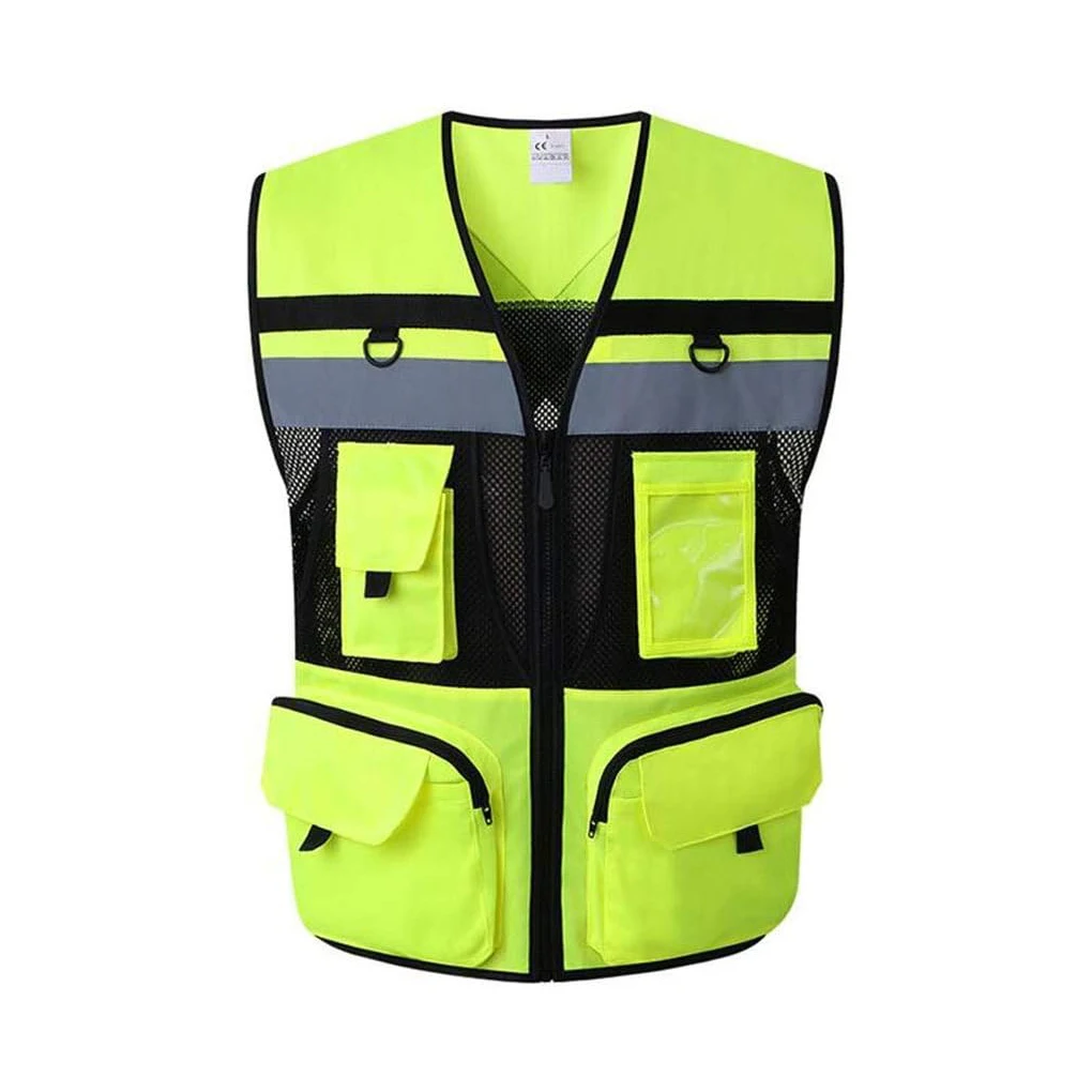 Cloth Stay Safe And Seen With Mesh High Visibility Vests Washable And Durable Comfortable To Wear