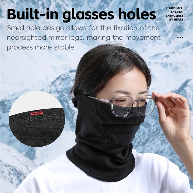 WEST BIKING Coldproof Cycling Mask Winter Windproof Warm Half Face Mask Breathable Bike Helmet Liner Climbing Hiking Scarf