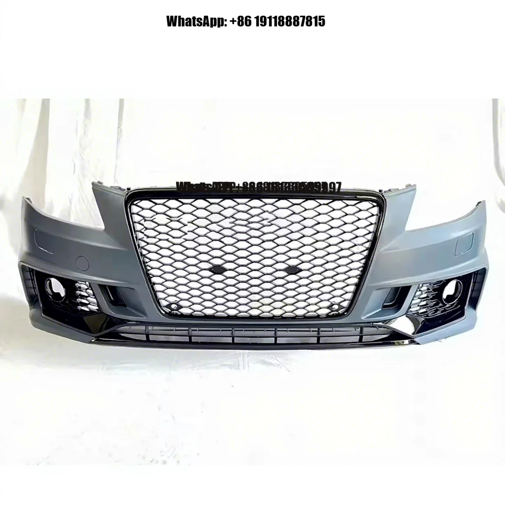 

Car 2008-2012 A4 S4 Front Bumper Sets RS4 Style Body Kits With Black Grille for Audi A4 S4 B8 2008 2009 2010 2011 2012