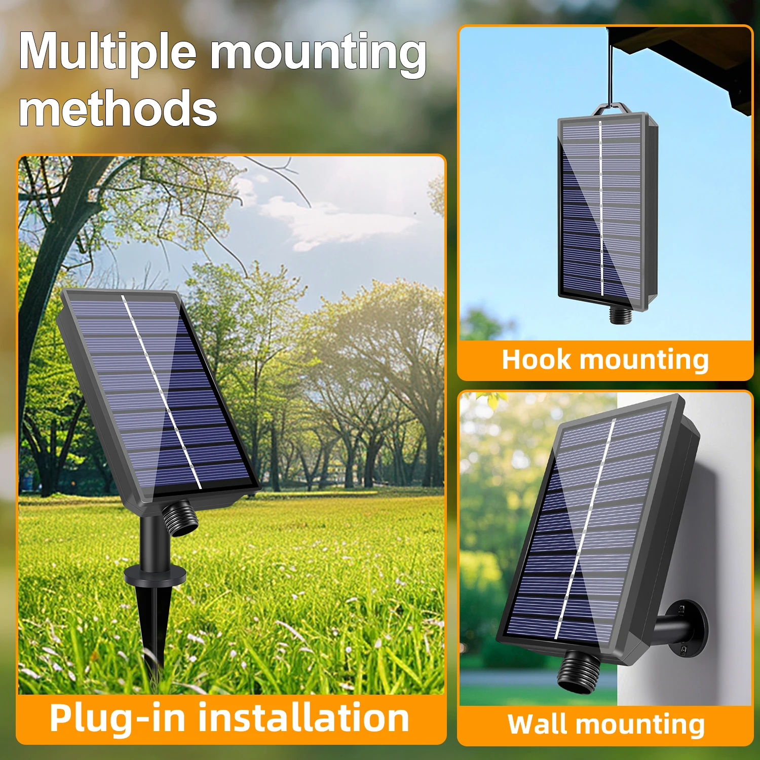 Solar Globe LED-Lichterkette G40 Terrassenlicht USB-Ladegerät 8 Lichtmodi Fernbedienung Garten Solar wetterfeste Hängeleuchte – Detail 9