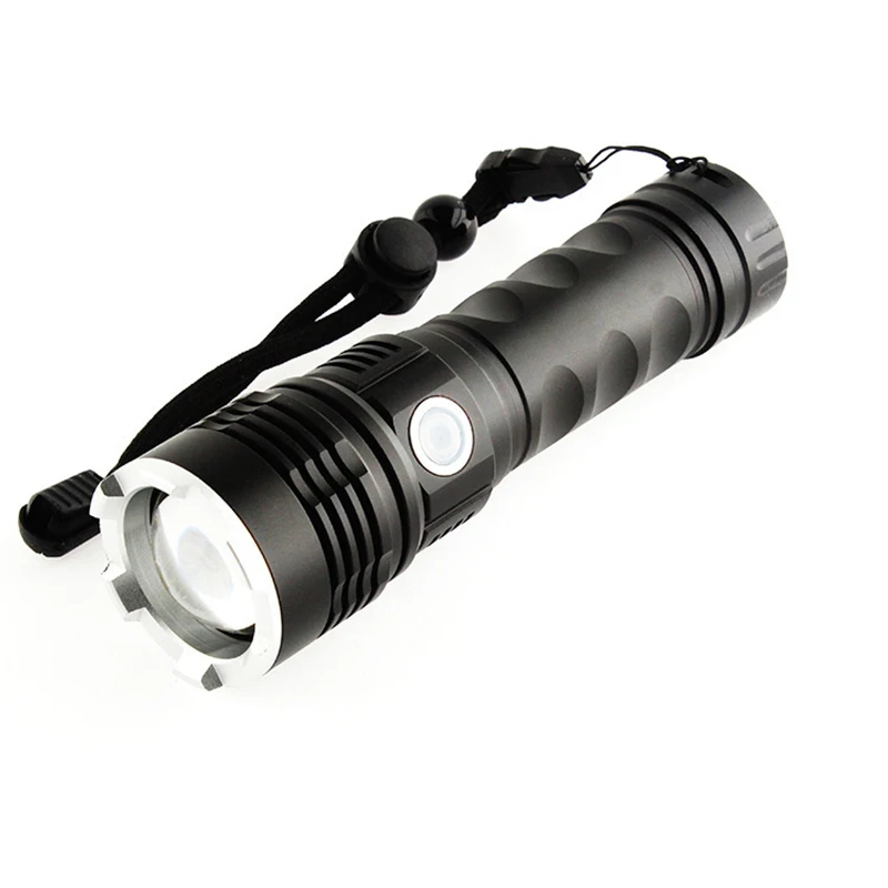 LED ultra bright flashlight with zoom USB charging Long battery life Outdoor strong light Long-range Portable flashlight