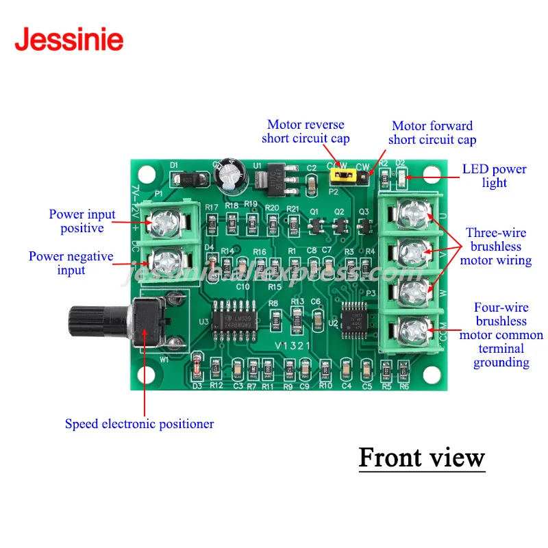 DC Brushless Motor Driver Board Module Speed Control Board Optical Drive Hard Disk Motor Controller 7V-12V