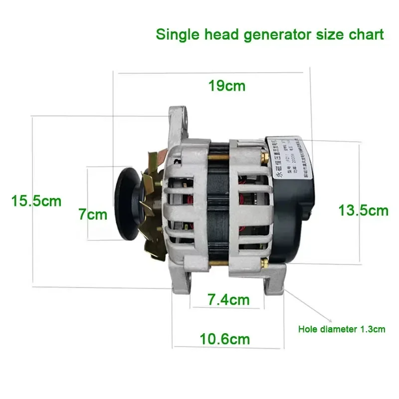 12V 24V Permanent Magnet DC Brushless Generator Small Copper Wire Package 14/28V 2000W High-Power Generator for Tricycle Tractor