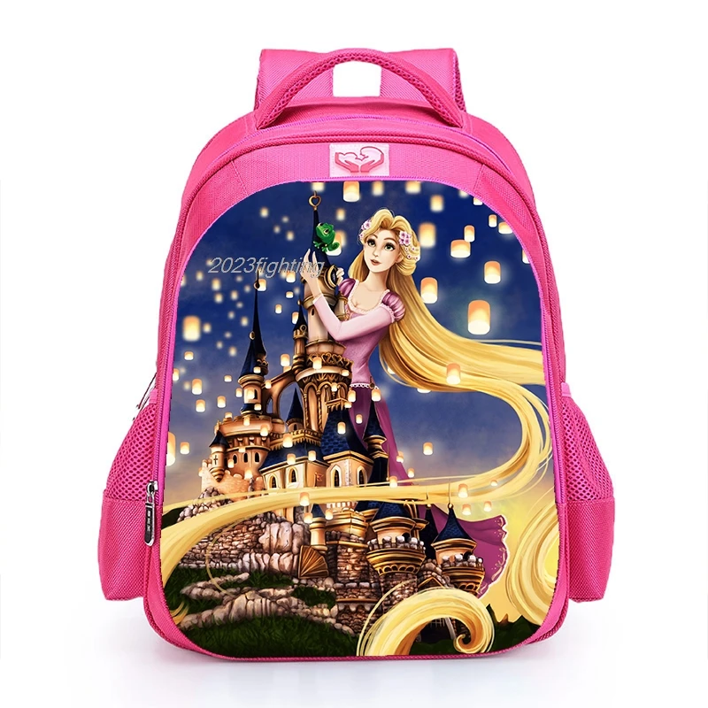 16 Inch Tangled Rapunzel Princess Children School Bags Orthopedic Backpack Kids School Girls Mochila Infantil Catoon Bags