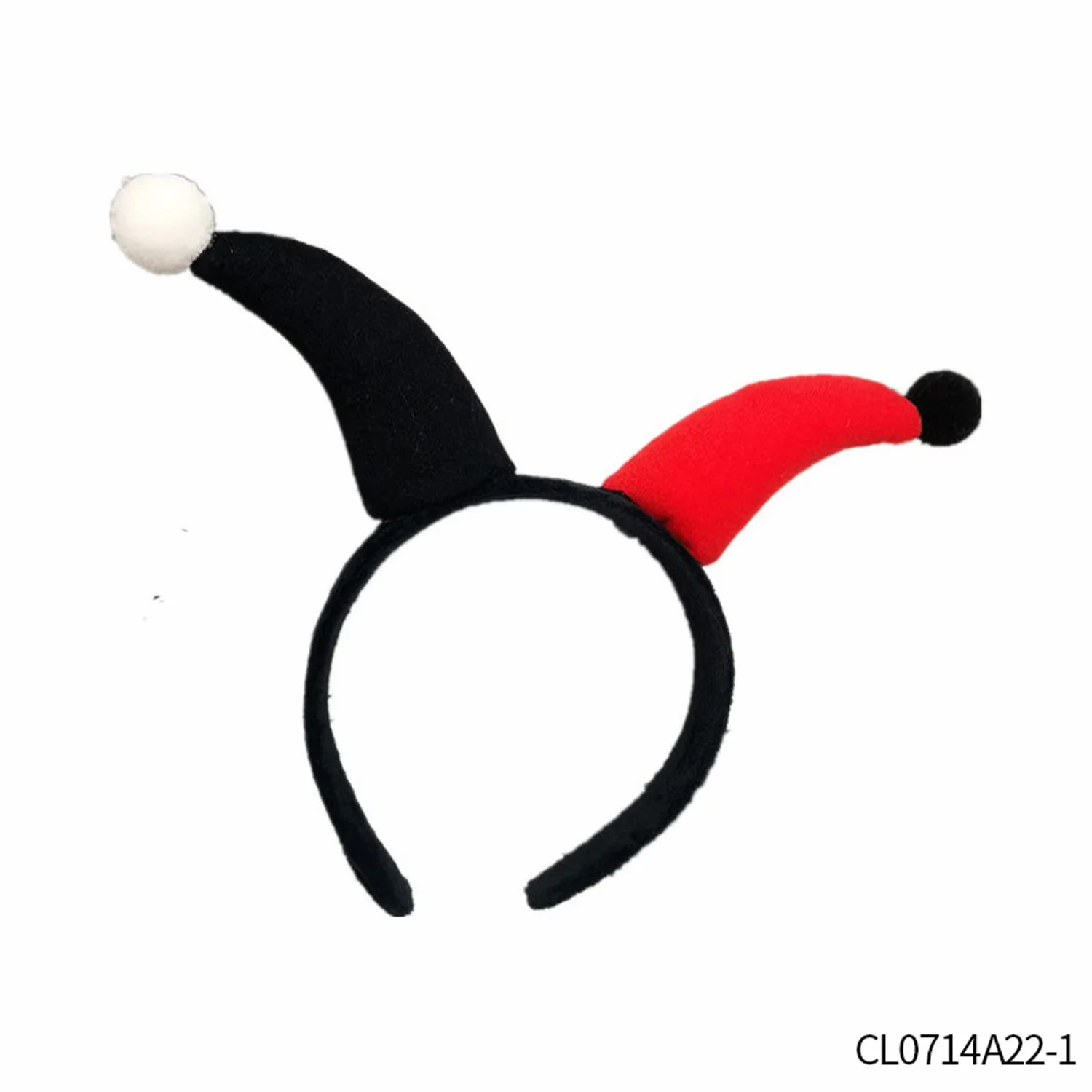 PESENAR 할로윈 광대 의상 세트, 블랙 레드 광대 코스프레 의상 액세서리, 광대 스커트 목걸이 머리띠 양말