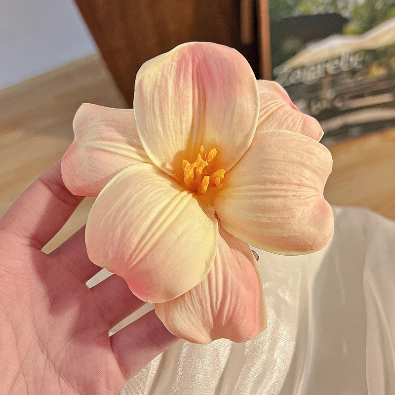 Bohemia Small Hair Clip Fashion Women Beach Vacation Tulip Flower Hair Clips Flower Duckbill Barrettes Hairpin Summer Girls