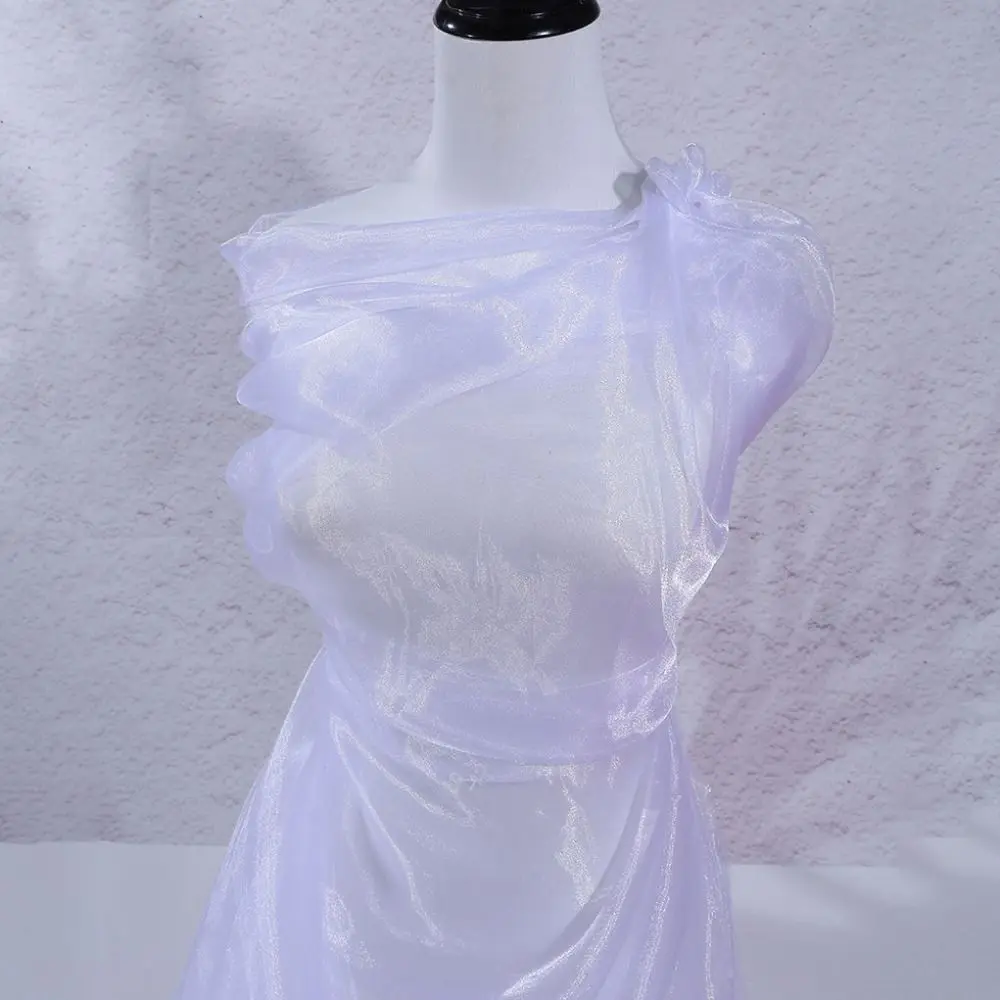 100X150cm Organza Mesh Fabric Colorful Glossy Smooth Gauze Fabric Sheer Lightweight Tulle Gauze Fabric