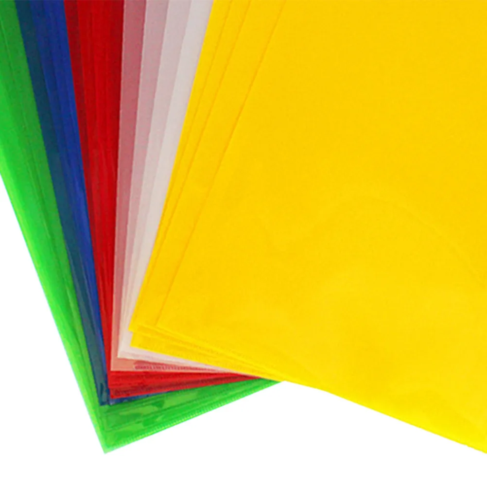 20Pcs Document Folder File Folder Transparent A4 Plastic L Shape Expandable Organizer Holder for Office School Home Filing