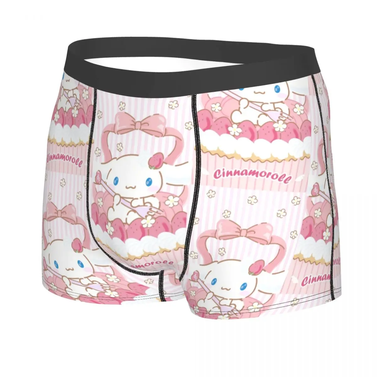 Custom Fashion Cinnamoroll Sanrio Cartoon Boxers Shorts Panties Male Underpants Stretch Xina Cinnamon Dog Briefs Underwear