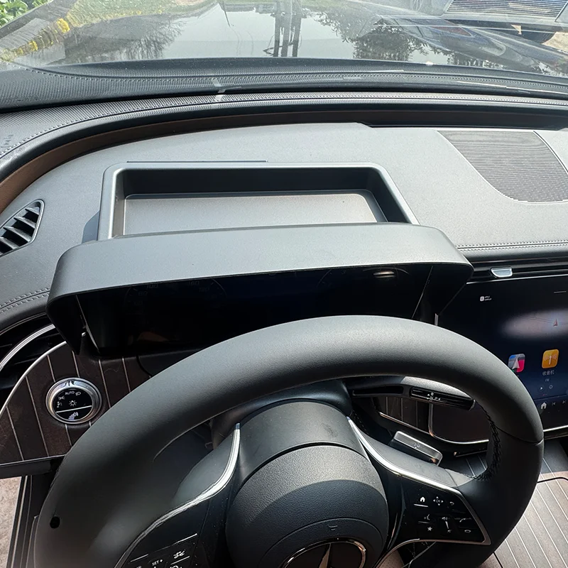 2025 صندوق تخزين خلفي لشاشة أدوات السيارة لسيارة Mercedes Benz C E-Class C200L C260L E260L E300L ملحقات تخزين ظلة